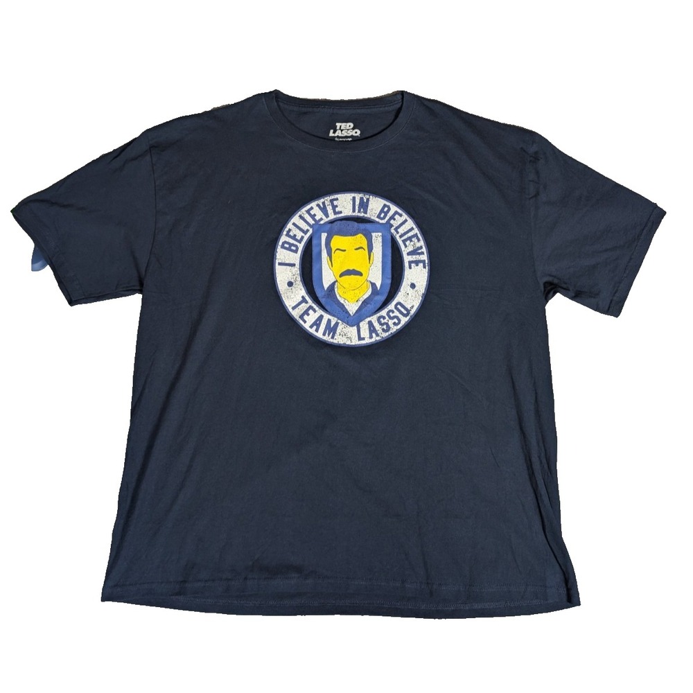 Ted Lasso | Jerry Leigh | Navy | Unisex |‎ I Believe in Believe T-Shirt | XXL